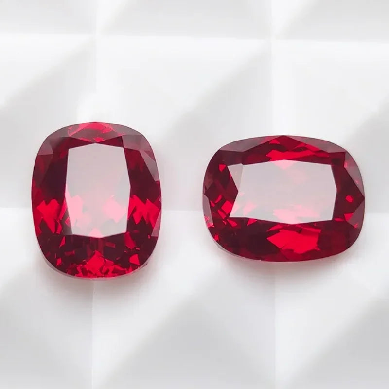 Loose Ruby. Rectangular Cushion Cut. 1.0 To 7.50 Carat. VVS1. Lab-Grown Ruby.
