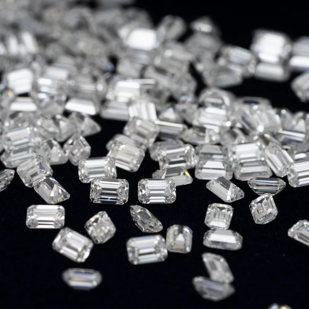 Small Sizes Loose Moissanite. Emerald, Pear, Princess, Marquise Cut.