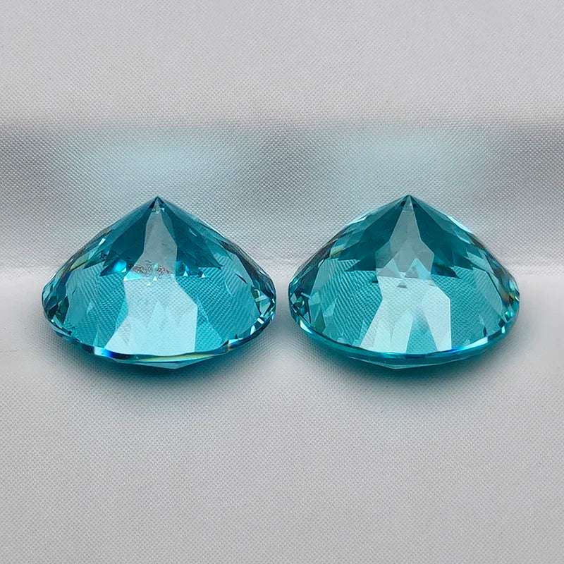 Lab-Grown Paraiba. Round 100 Faces Cut. Tourmaline. 0.65 To 5.50 Carat.