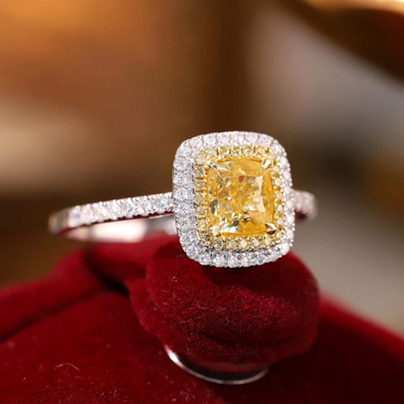 Yellow Color, Natural Diamond Engagement Rings