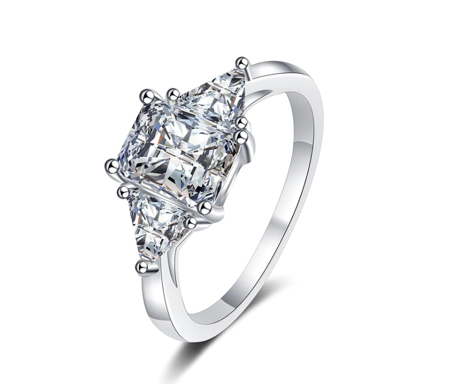 Bagues de fiançailles en moissanite taille D VVS1 – VK