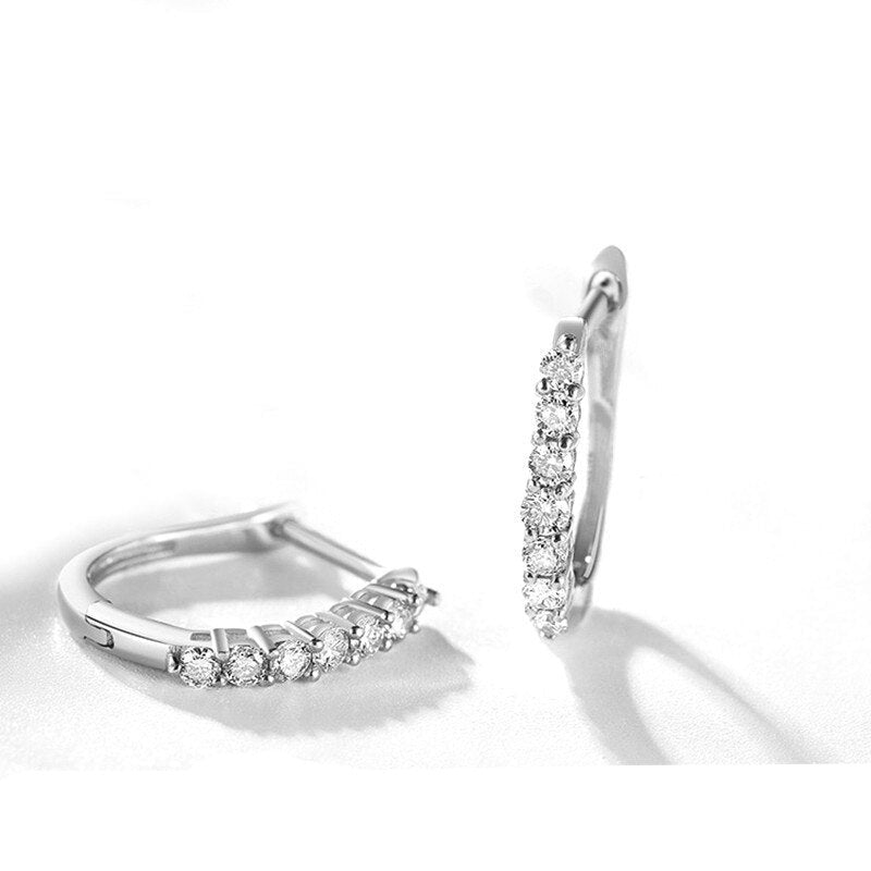 Clou D'oreille Homme 1 Ct Moissanite D/VVS - Plaqué Or Jaune Sur Argent 925, Neuf Avec Emballage