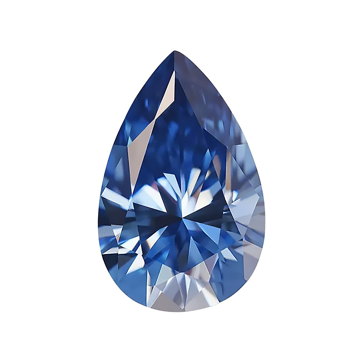 Blue Moissanite Diamond Teardrop to Carat – Diamonds