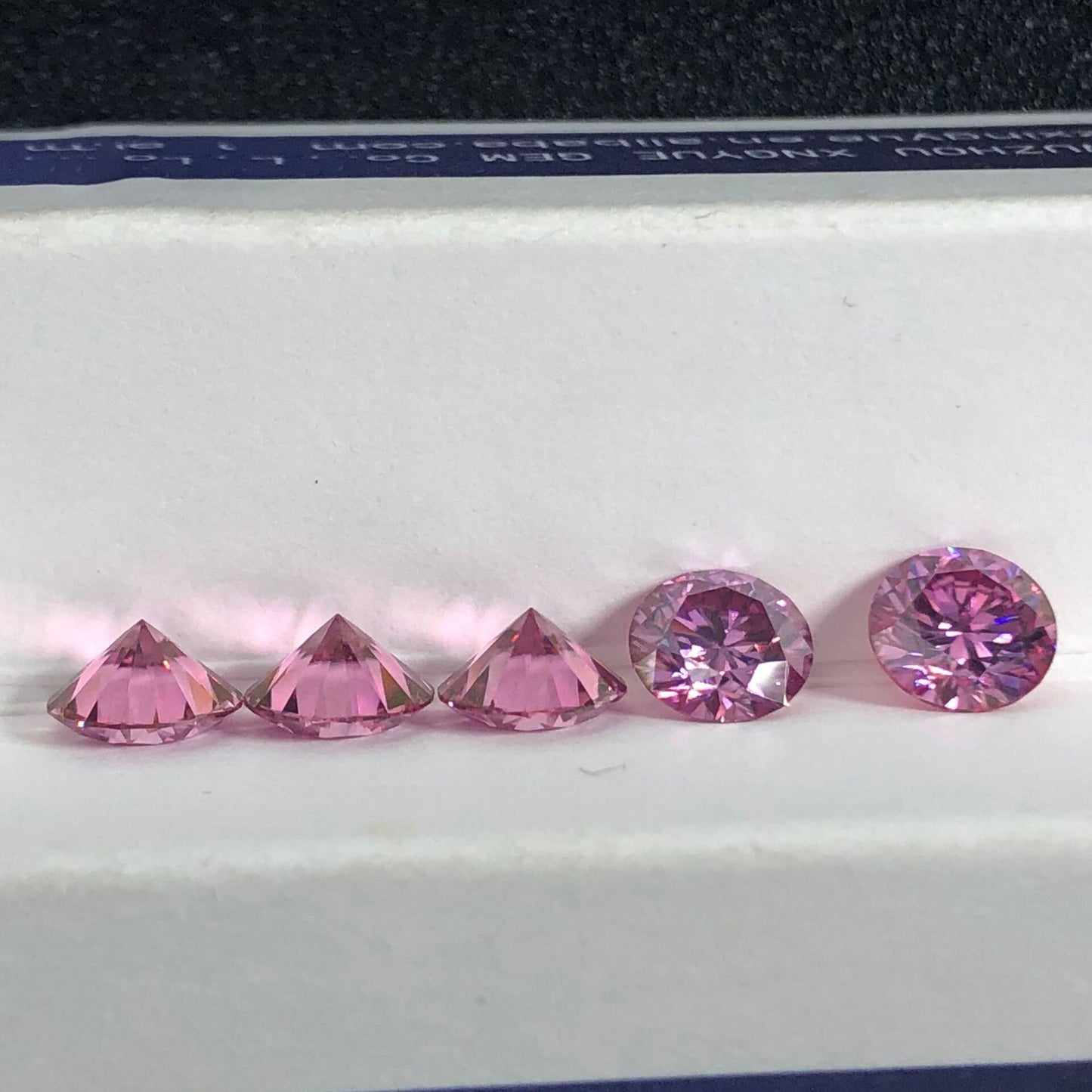 pink color moissanite
