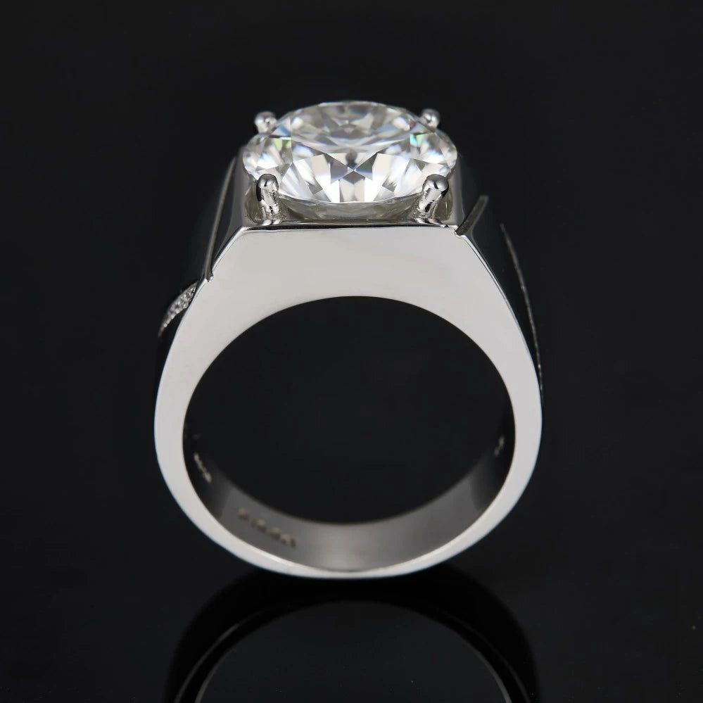 10 Carat D Color Moissanite Men's Ring – Luxury Diamond Ring