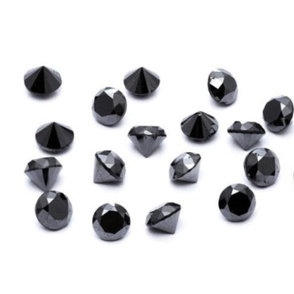 Small Size Black Moissanite Gemstones 0.8mm to 3mm