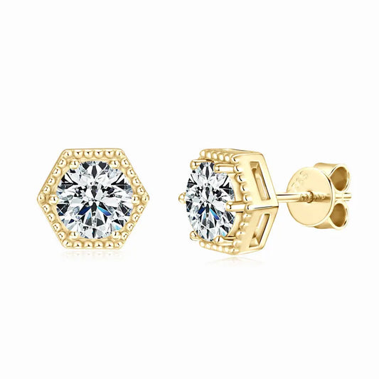2ct Round Moissanite Earrings 925 Sterling Silver.