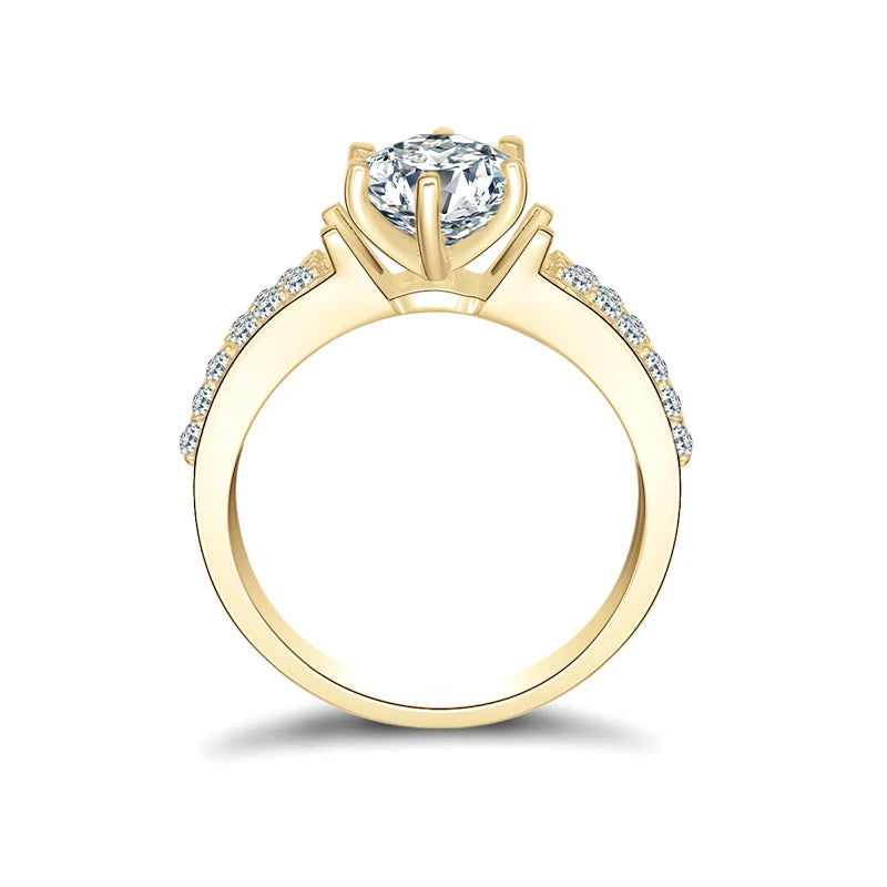 Women's 10K Gold 1.20ct Moissanite Engagement Ring.