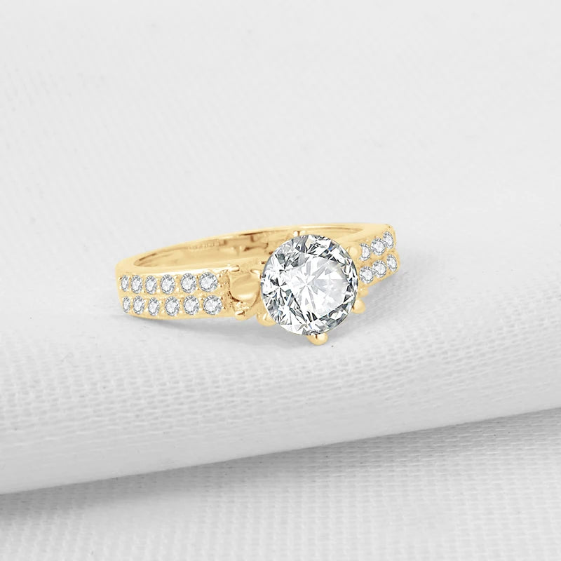 Women's 10K Gold 1.20ct Moissanite Engagement Ring.