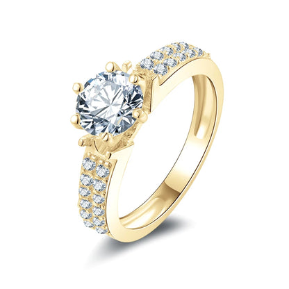 Women's 10K Gold 1.20ct Moissanite Engagement Ring.