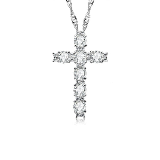 moissanite cross necklace