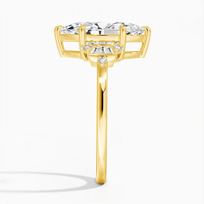 D VVS1 3CT Marquise Moissanite Solitaire Ring