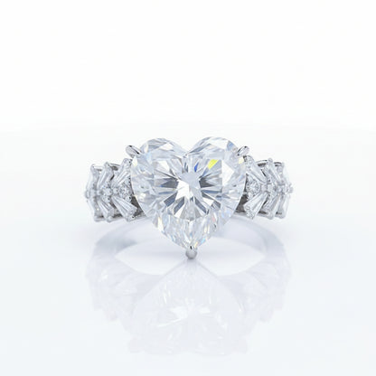 Brilliant 6CT Heart Moissanite Sparkle