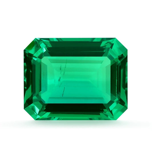 Colombian Emerald Loose Gemstone. Lab-Grown Emerald. 