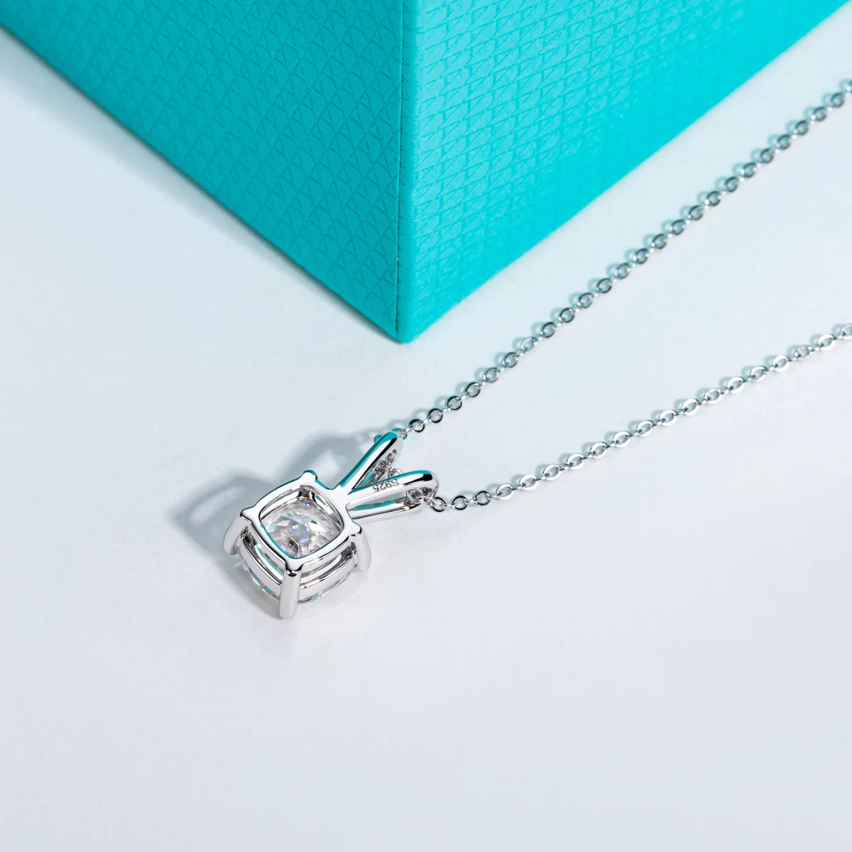 Cushion Cut Moissanite Pendant Necklace for Women 2 ct  to 5 ct.