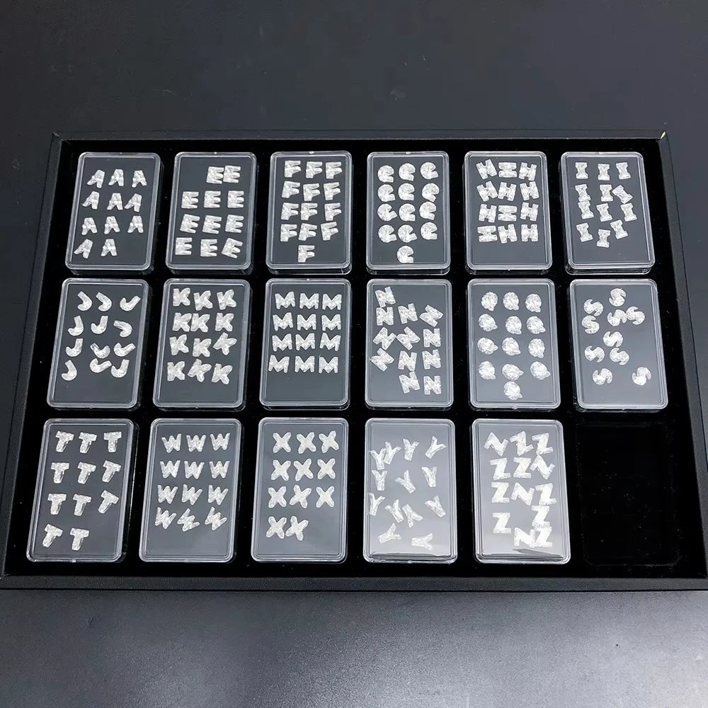 D Color VVS1 alphabet moissanite for custom jewelry
