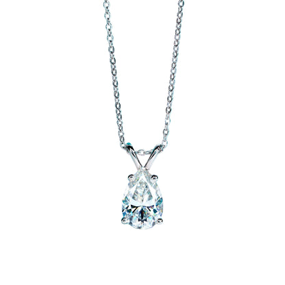 Elegant Pear Cut Moissanite Pendant Necklace (2ct – 5ct Options)
