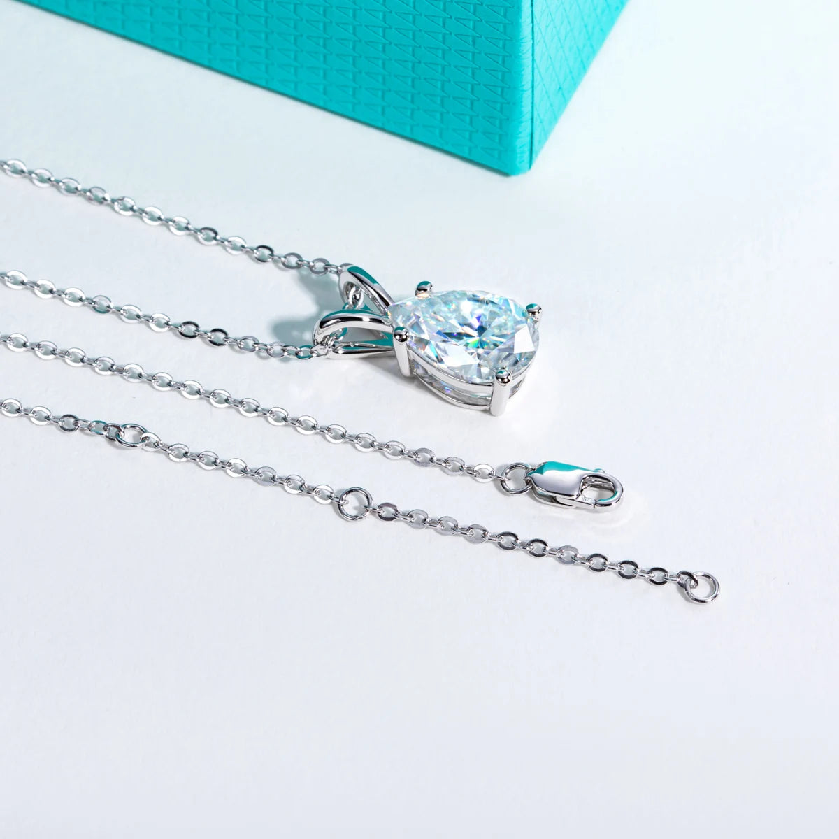 Elegant Pear Cut Moissanite Pendant Necklace (2ct – 5ct Options) Top Quality