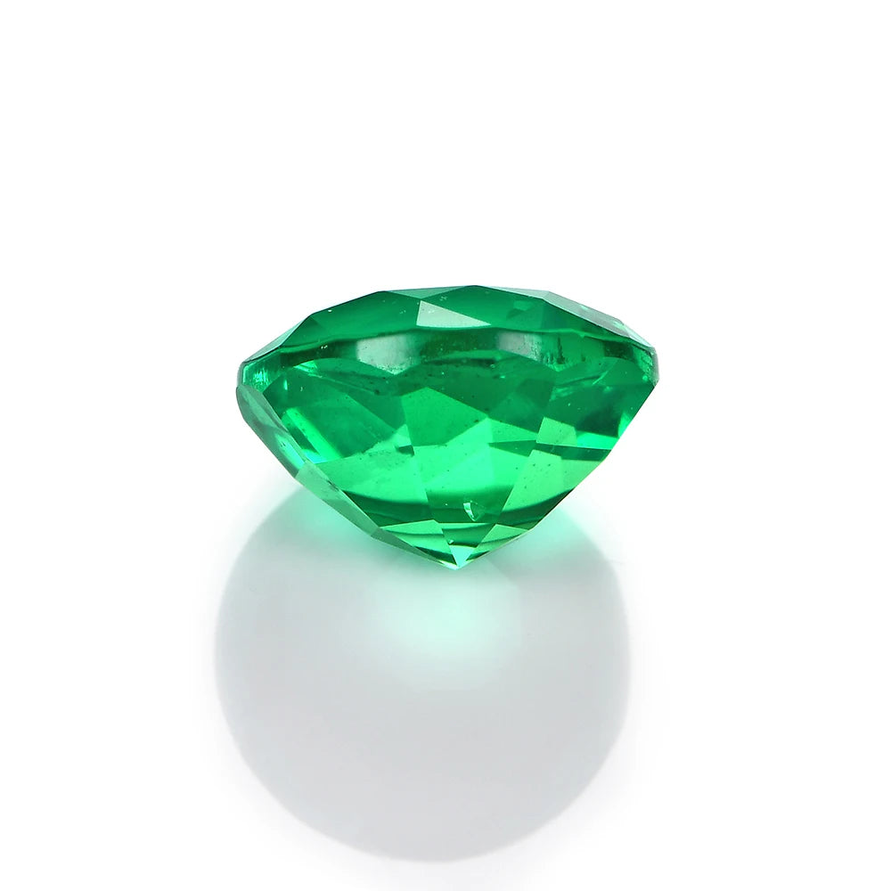 Columbian Emerald Gemstone Round 0.9mm. To 12mm. Lab-Grown Emerald.