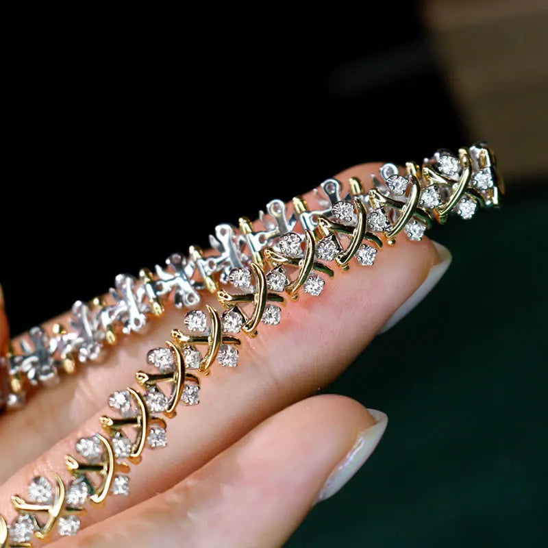 Trendy Diamond Bracelet for Women. Total 2.30 Carat.