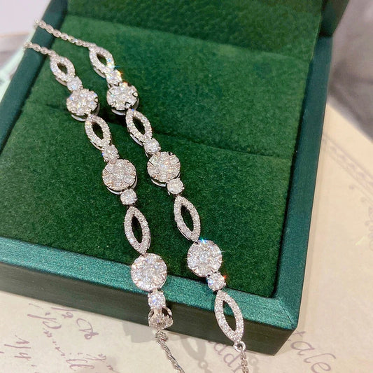 Elegant Diamond Bracelet. 1.0 Carat. Natural Diamond Jewelry.
