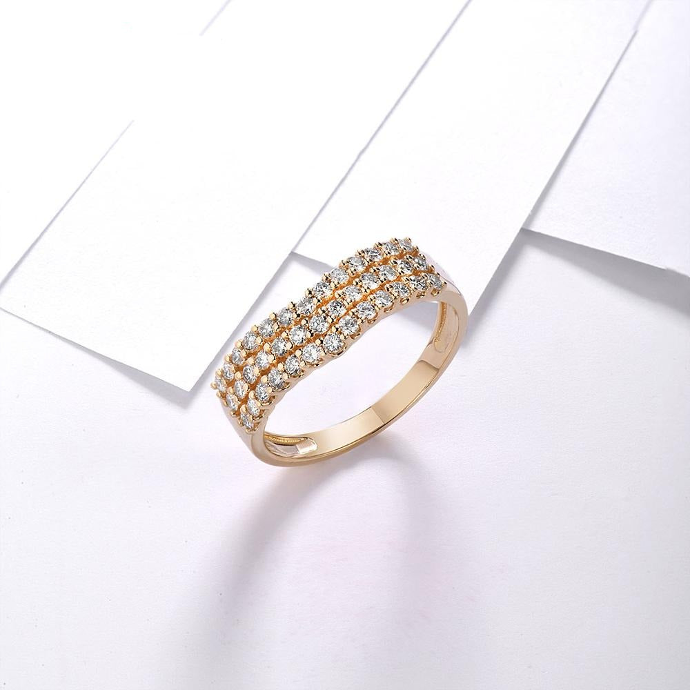 Natural Diamond Engagement Ring 14K Gold