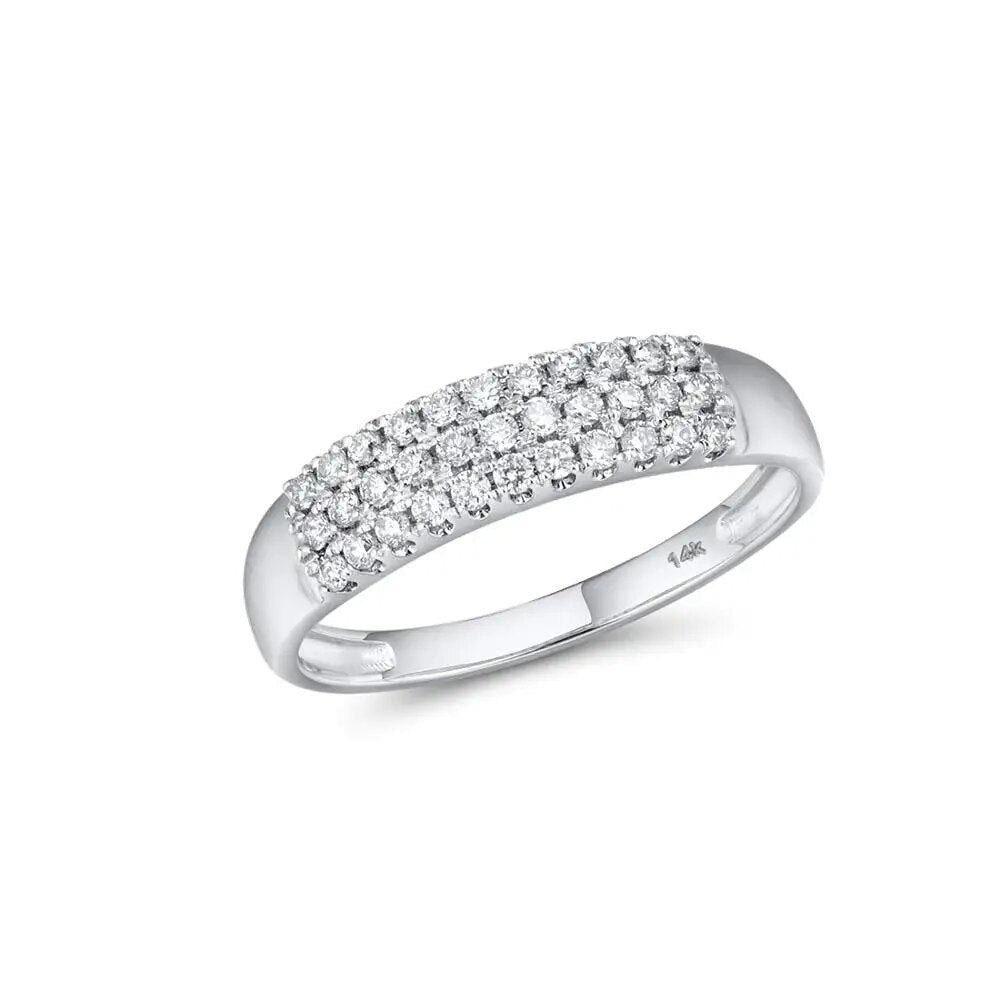 Elegant Diamond Women Rings. 0.50 Carat Natural Diamonds.