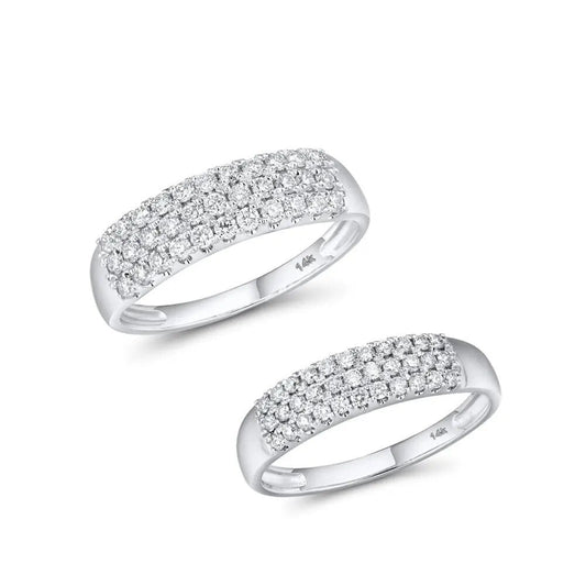 Elegant Diamond Women Rings. 0.50 Carat Natural Diamonds.