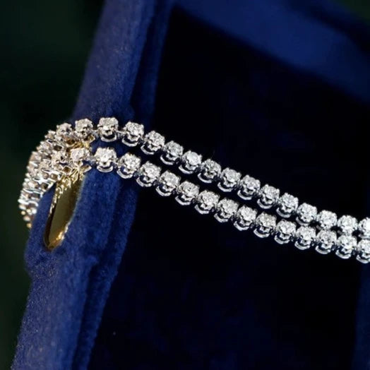 Elegant Natural Diamond Bracelet. 1.50 Carat. Diamond Jewelry.