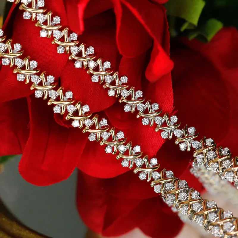 Trendy Diamond Bracelet for Women. Total 2.30 Carat.