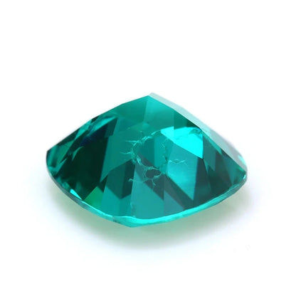 Cushion Shape Lab-Grown Garnet - Paraiba Tourmaline Color.