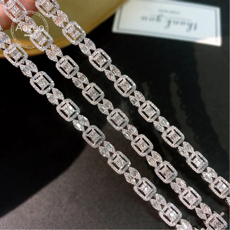 Natural Diamond Bracelet. 3.50 Carat. Diamond Jewelry. 18K Gold.