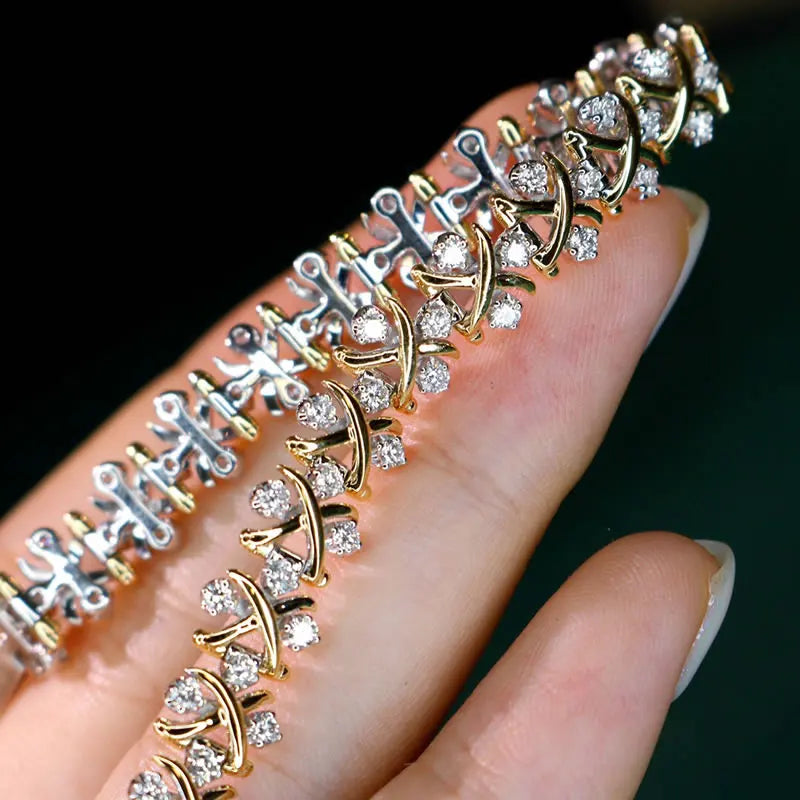 Trendy Diamond Bracelet for Women. Total 2.30 Carat.