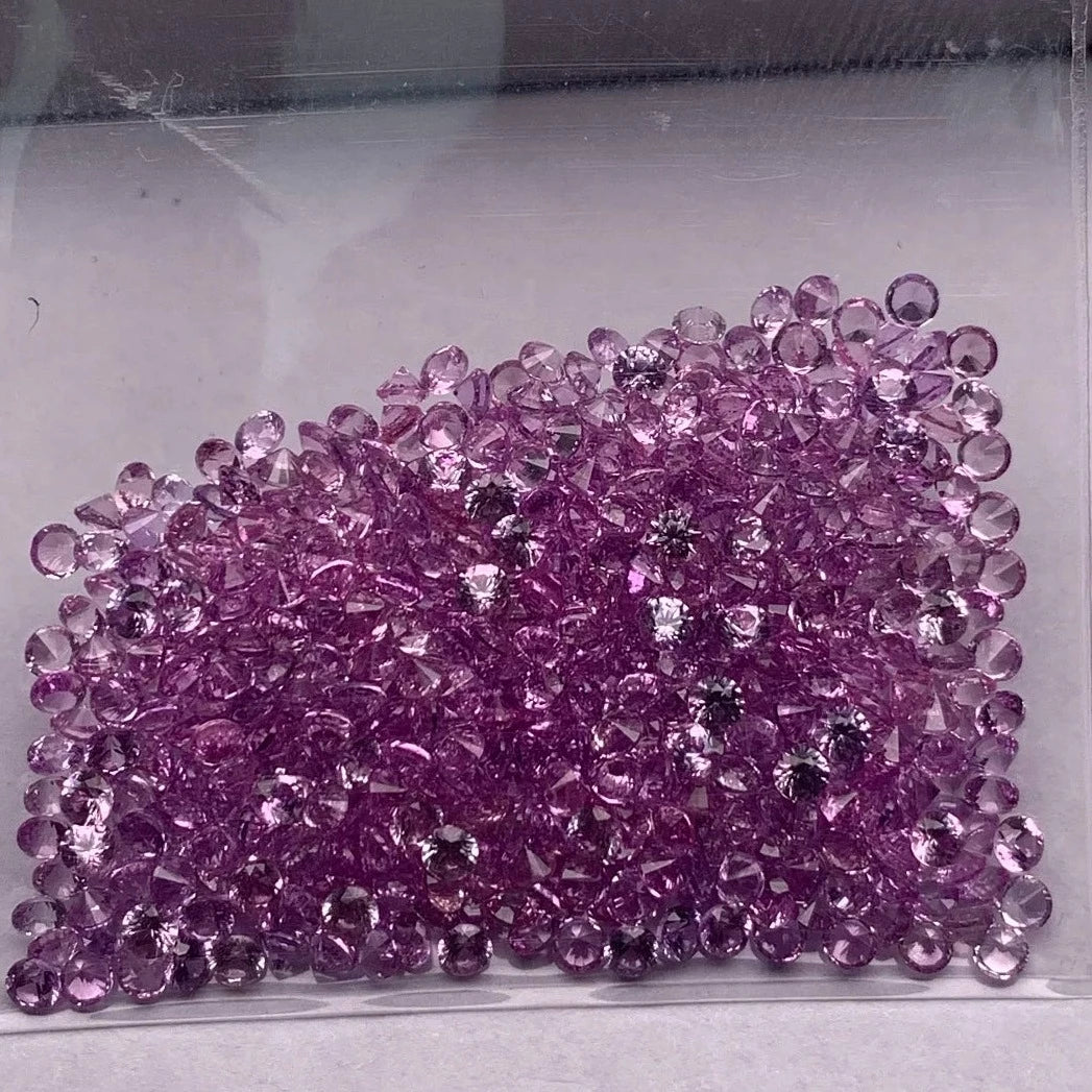 Small Size 0.8mm To 2.0mm Natural Purple Sapphire.