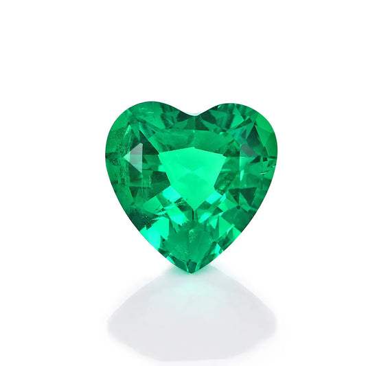 Columbian Emerald. Heart Shape. Loose Lab-Grown Emerald. 0.23ct To 2.56ct.