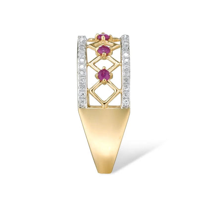 Luxury Rings For Women. Diamonds, Ruby, and Blue Sapphire Rings.
