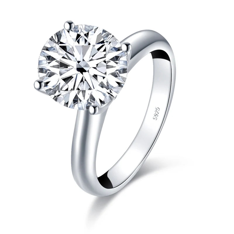 3.0 Carat Elegant Moissanite Engagement Rings.