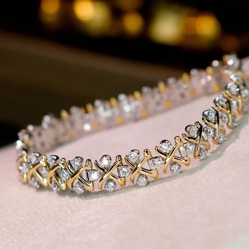 Trendy Diamond Bracelet for Women. Total 2.30 Carat.