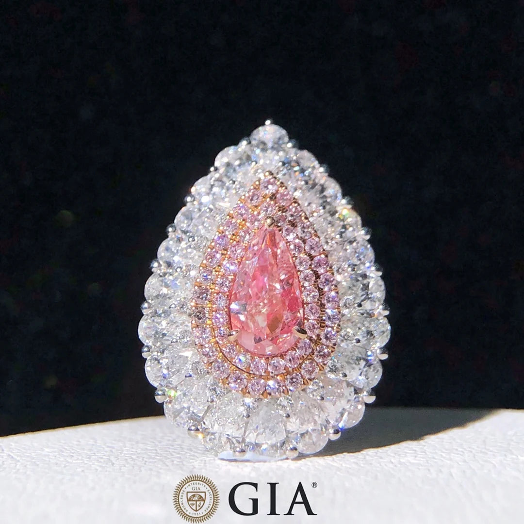 Light Pink Natural Diamond Engagement Rings.