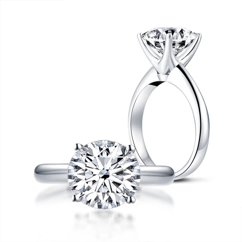 3.0 Carat Elegant Moissanite Engagement Rings.