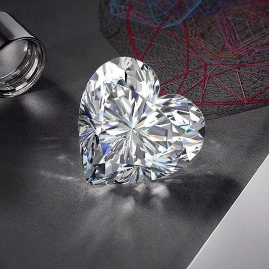 Heart Shape. Genuine Moissanite Gemstones. 0.30 to 12.0 Carat D VVS1