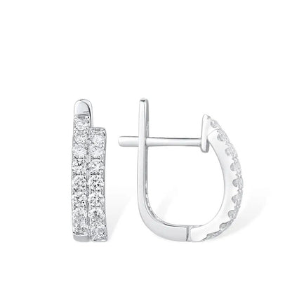 Luxury Diamond Earrings. 0.60 Carat Natural Diamonds.