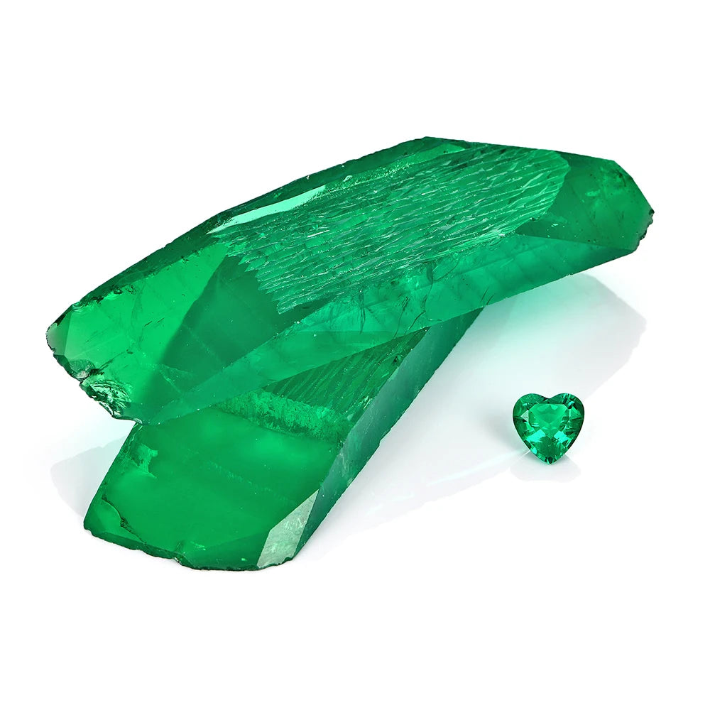 Columbian Emerald. Heart Shape. Loose Lab-Grown Emerald. 0.23ct To 2.56ct.