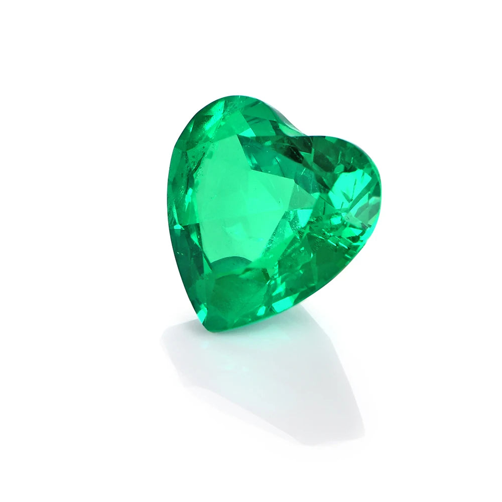 Columbian Emerald. Heart Shape. Loose Lab-Grown Emerald. 0.23ct To 2.56ct.