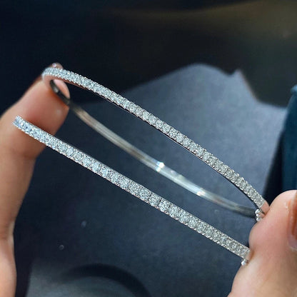 0.60 - 1.0ct Real Diamond Fashion Line Bangle.
