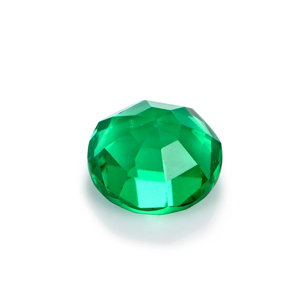 Columbian Emerald Gemstone Round 0.9mm. To 12mm. Lab-Grown Emerald.