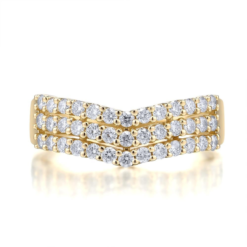 Natural Diamond Engagement Ring 14K Gold