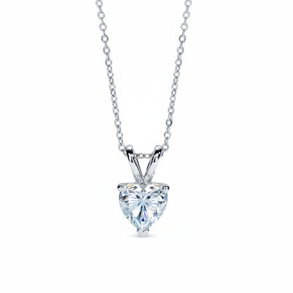 Heart Cut Moissanite Pendant Necklace for Women 2 ct to 5 ct.