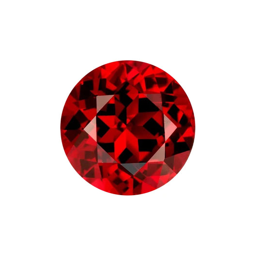 Lab-Grown Pigeon Blood Ruby Round Cut | AGL Certified.