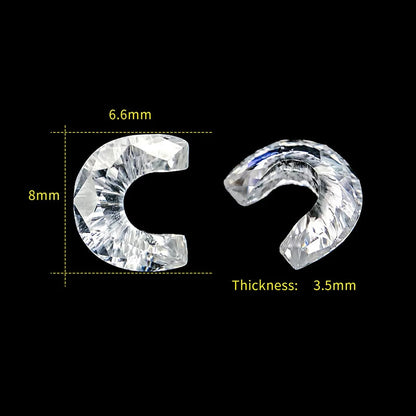 Letter C moissanite loose stone D Color VVS1